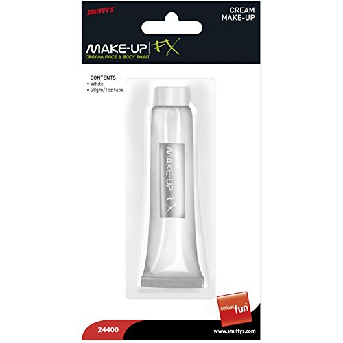 Make-up FX Aqua Creme-Make-up Weiߠ28ml Tube, One Size von Smiffys