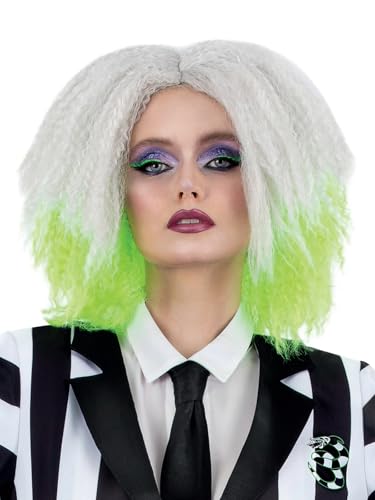 Smiffys Beetlejuice-Perücke, Gewellt, halblang von Smiffys