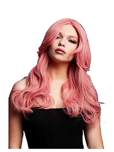 Fever Nicole Wig, True Blend, Ash Pink, Soft Wave, Side Parting, 66cm/26in von Smiffys