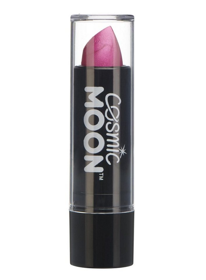 Smiffys Lippenstift Cosmic Moon Metallic Lippenstift pink, Metallisch schimmernder Lippenstift für einen aufregenden Look zu Fas von Smiffys