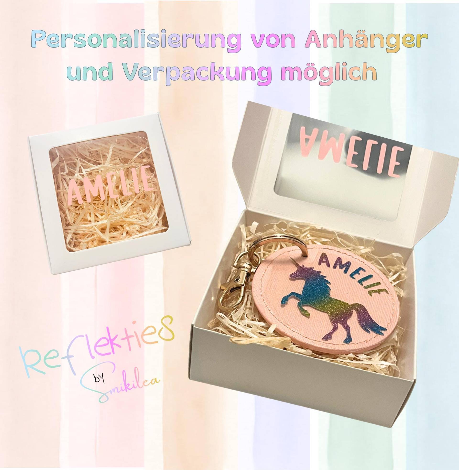 Reflektor Anhänger Für Kinder Personalisierbar, Viele Motive Und Farben, Schlüsselanhänger Kinder, Taschenanhänger Mit Name von Smikilea