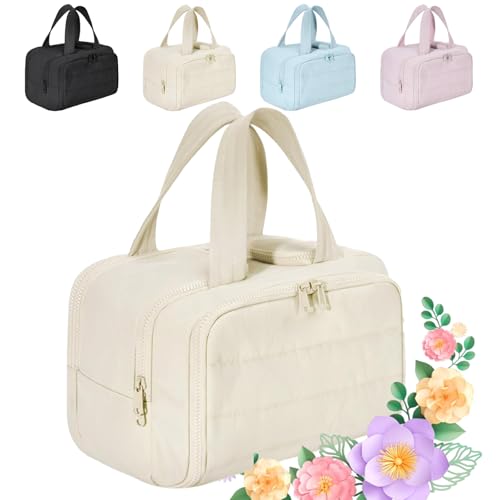 Convely Toiletry Bag,Travelfree Toiletry Bag,4-in-1 Waterproof Portable Travel Organizer,Large Capacity with Smart Compartments, Leak-Proof Design, Lightweight & Easy to Clean (Beige) von Smilamo