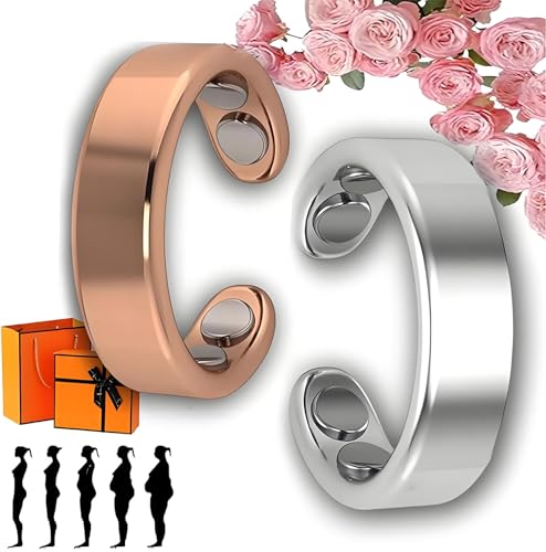 Sömni Ring Women's Menopause, 2025 Upgraded Sömni Ring: Menopause Aid Natural Adjustable Magnetic Therapy Rings for Men and Women Relaxation, Sleep Aid Fatigue Reduction (2PC-E) von Smilamo