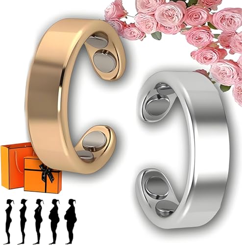 Sömni Ring Women's Menopause, 2025 Upgraded Sömni Ring: Menopause Aid Natural Adjustable Magnetic Therapy Rings for Men and Women Relaxation, Sleep Aid Fatigue Reduction (2PC-F) von Smilamo