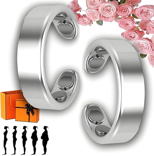 Sömni Ring Women's Menopause, 2025 Upgraded Sömni Ring: Menopause Aid Natural Adjustable Magnetic Therapy Rings for Men and Women Relaxation, Sleep Aid Fatigue Reduction (2PC-K) von Smilamo