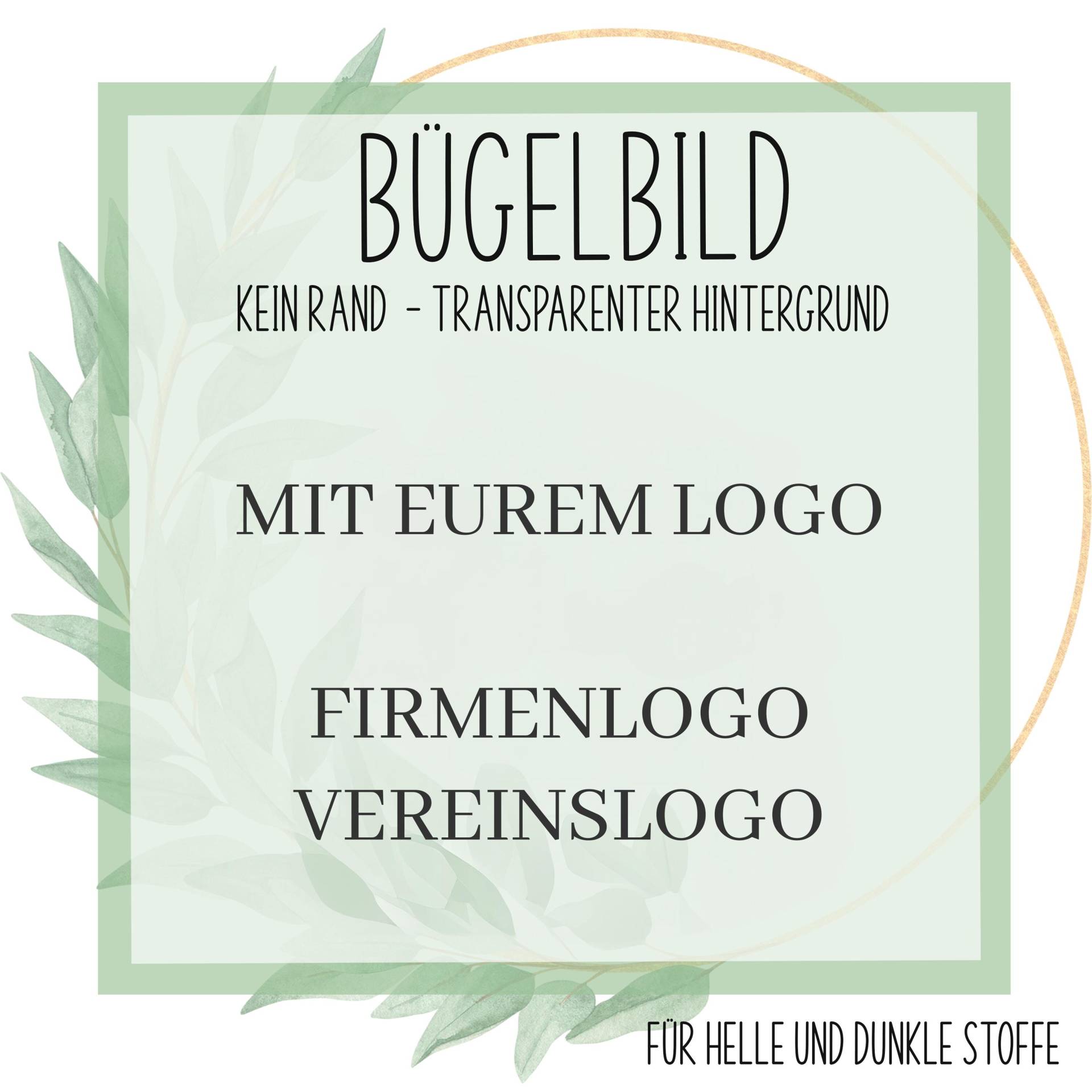 Individuelles Bügelbild Mit Deinem Logo - Transparent, Ohne Rand Verschiedene Größen | 5-20 cm von SmileArtworks