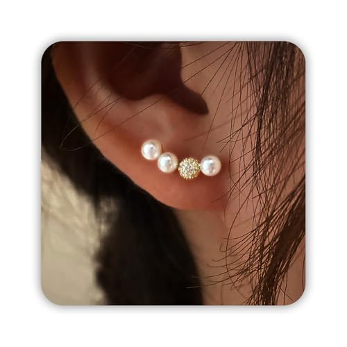 SmileBelle Weiße Perlenohrringe für Frauen, elegante Blumen-Ohrringe, Süßwasser-Brautschmuck als Sommerquasten-Ohrringe, Kletterschmuck als Hochzeitsgeschenk für SmileBelle Weiße Perlenohrringe für Frauen, elegante Blumen-Ohrringe, Süßwasser-Brautschmuck als Sommerquasten-Ohrringe, Kletterschmuck als Hochzeitsgeschenk für von SmileBelle