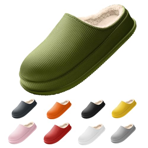 Smileader Herren Damen Unisex Winter Plüsch Warme rutschfeste Leichte Cozislides Fur Original EVA Slippers cloudies Baumwolle Hausschuhe 35 von Smileader