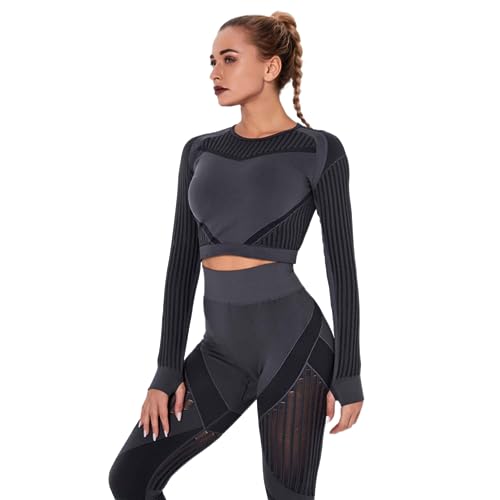 Smileader Yunafit Cleo Top Damen Yoga Funktionsshirt mit Hoher Elastizität für Sport und Gym - Atmungsaktiv, Blickdicht, Lange Ärmel von Smileader