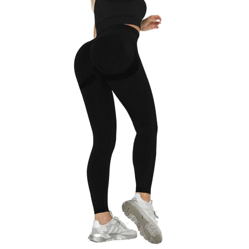 Smileader Yunafit Leggings Gymfit Kompressionshose Damen Hohe Elastizität für Sport,Gym - High Waist Booty Scrunch Butt Yoga Hosen von Smileader