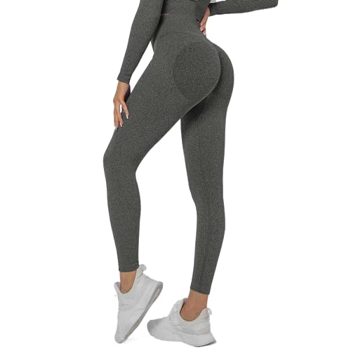 Smileader Yunafit Leggings ZOE Kompressionshose Damen für Sport,Gym - High Waist Booty Scrunch Butt Fadengewirke Hohe Elastizität Yoga Hosen von Smileader