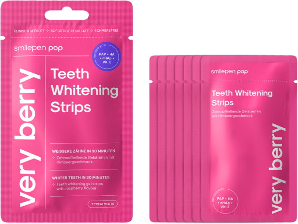 Smilepen Pop Teeth Whitening Strips Very Berry Smilepen Pop Teeth Whitening Strips Very Berry von Smilepen