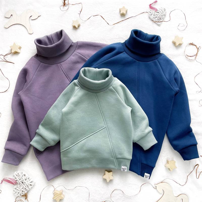 Kinder Rollkragen-Sweatshirt | Baby Stehkragen Pullover Warmer Jungenpullover Weicher Mädchenpullover Langarm Rollkragen Top Hemden Mit Hohem Kragen von SmilesMazeStore