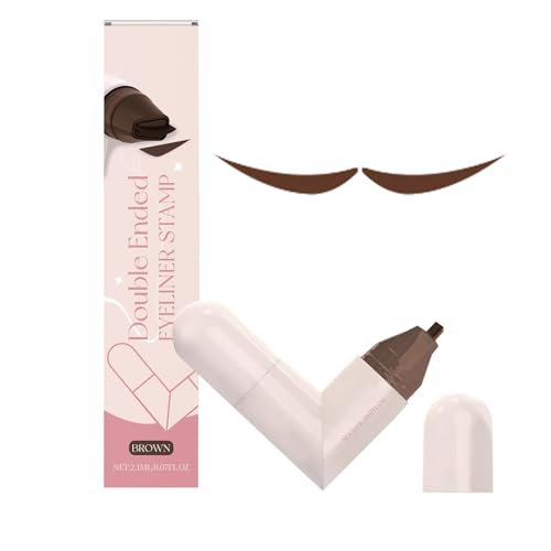 Augenwinkel Stempel,Doppelspitze Frauen Make-up Augenwinkel Schwingen Stempel - Präzise Schablone Schnelltrocknende Wasserdichte Kosmetik Für Anfänger von Smileshiney