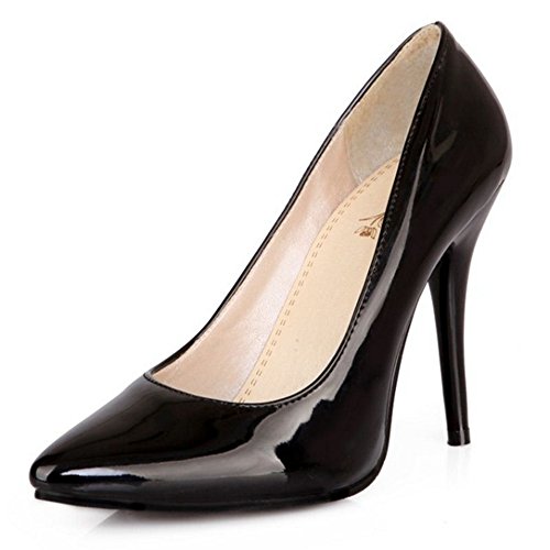 Smilice Damen Elegant Pumps mit Hehem Stiletto Absatz Schuhe für Datierung von Smilice