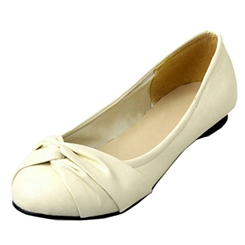 Smilice Damen Slip-on-Loafer Ballerinas mit Runder Zehenpartie von Smilice