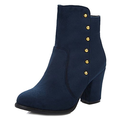 Smilice Damen Stiefel Blockabsatz Reißverschluss Stiefeletten von Smilice