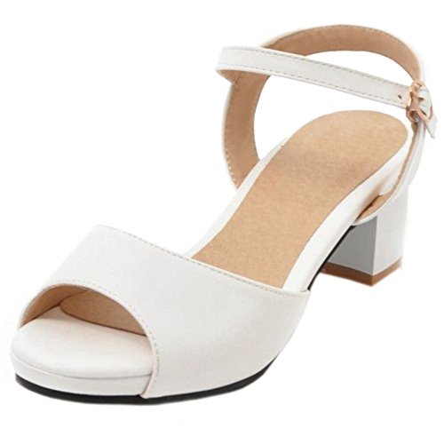 Smilice Dress Blockabsatz Sandalen Peep Toe Schuhe Sommer von Smilice