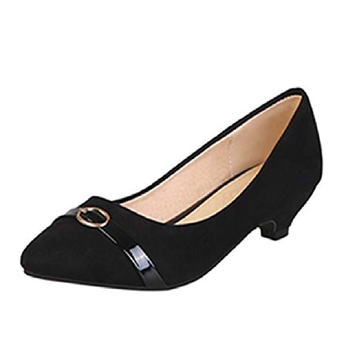 Smilice Fashion Kitten Heel Pumps Damen Schuhe (Schwarz, 41 EU) von Smilice