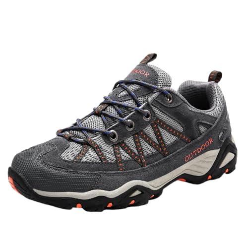 Smilice Leichte Wanderschuhe Niedrig für Paare - Atmungsaktiv mit Profilsohle für Trekking & Alltag (Dunkelgrau, 43EU) von Smilice