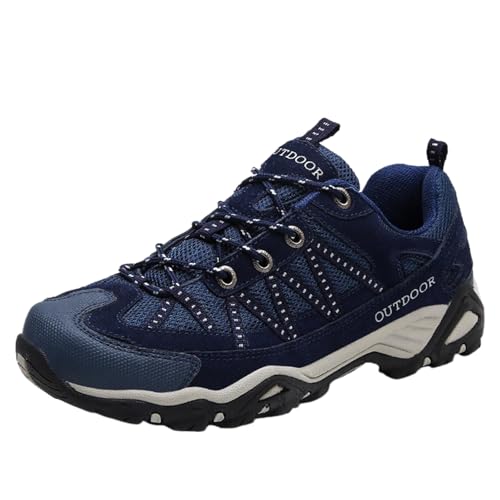 Smilice Leichte Wanderschuhe Niedrig für Paare - Atmungsaktiv mit Profilsohle für Trekking & Alltag (Marineblau, 39EU) von Smilice