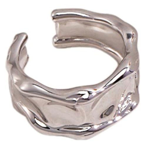 Smilice Minimalistischer Einzigartiger Silber - Weitöffnungs - Ring (Weiß Gold Smilice Minimalistischer Einzigartiger Silber - Weitöffnungs - Ring (Weiß Gold von Smilice