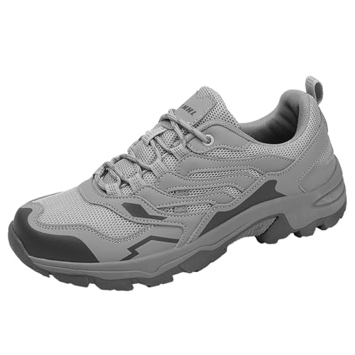 Smilice Paar-Wanderschuhe mit Weitem Zehenraum - Atmungsaktiv für Stadt & Bergpfade (Grau, 45EU) von Smilice