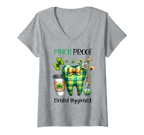 Damen Lustiger und festlicher Dentalhygieniker T-Shirt mit V-Ausschnitt Damen Lustiger und festlicher Dentalhygieniker T-Shirt mit V-Ausschnitt von Smiling Smiles