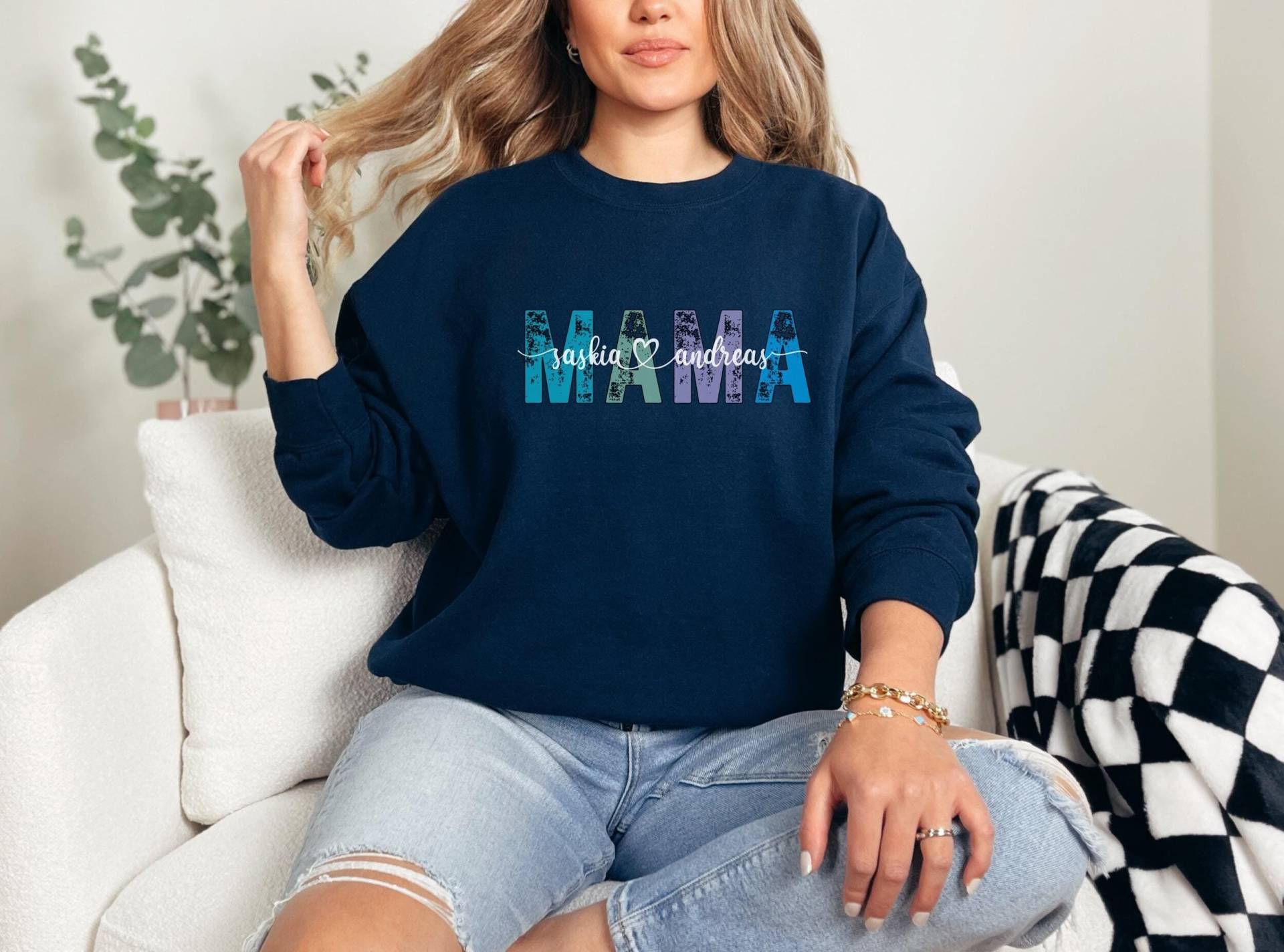 Personalisiertes Mama Sweatshirt Mit Namen Der Kinder, Geschenk Zum Muttertag, Pullover Für Werdende Mutter, Geschenkidee Zur Geburt von SmillyLoves