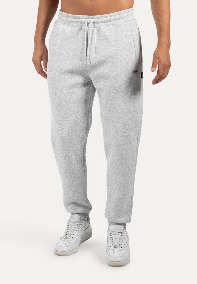Smilodox Jogginghose Ilyas, Regular Fit Sweathose, Taschen, Metalllabel, weiches Material Jogger Kordelzug am Bund Bequeme Freizeithose Streetstyle Alltag von Smilodox