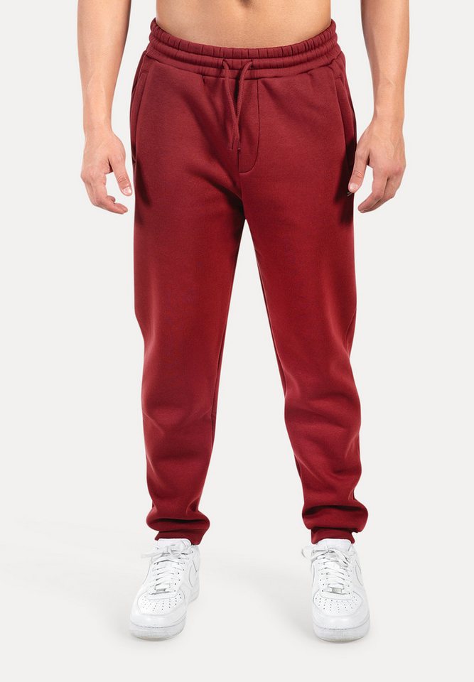 Smilodox Jogginghose Ilyas, Regular Fit Sweathose, Taschen, Metalllabel, weiches Material Jogger Kordelzug am Bund Bequeme Freizeithose Streetstyle Alltag von Smilodox