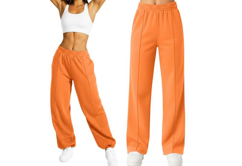 Smilodox Jogginghose Damen Siara, Bequeme Freizeithose mit Seitentaschen Trainingshose mit verstellbarem Beinabschluss von Smilodox