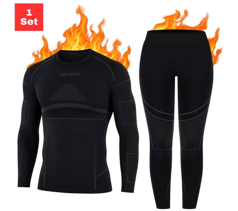 Smilodox Thermounterhemd Thermounterwäsche Set Herren - Funktionsunterwäsche - Thermowäsche Set ideal für Wintersportaktivitäten, atmungsaktiv, Seamless von Smilodox