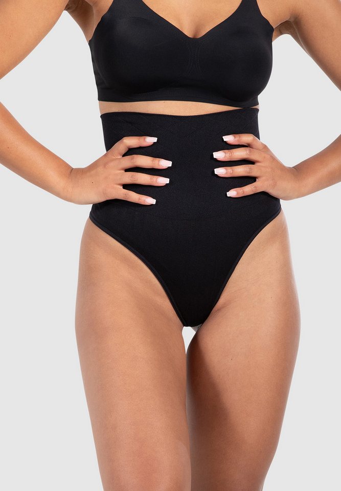 Smilodox Shapingstring Nysa, High Waist String Seamless Tanga, figurformend, Bauch & Hüfte Bauchkontrolle Unterwäsche Tange Slips Unterhose von Smilodox