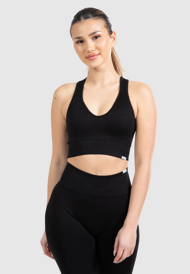 Smilodox Sport-BH Amaze Pro, Seamless Sport Bra Gerippter Stoff Fitness Yoga Alltag Raberback Top Atmungsaktiv ohne Bügel Fitness Gym Ripped Bustier Smilodox Sport-BH Amaze Pro, Seamless Sport Bra Gerippter Stoff Fitness Yoga Alltag Raberback Top Atmungsaktiv ohne Bügel Fitness Gym Ripped Bustier von Smilodox