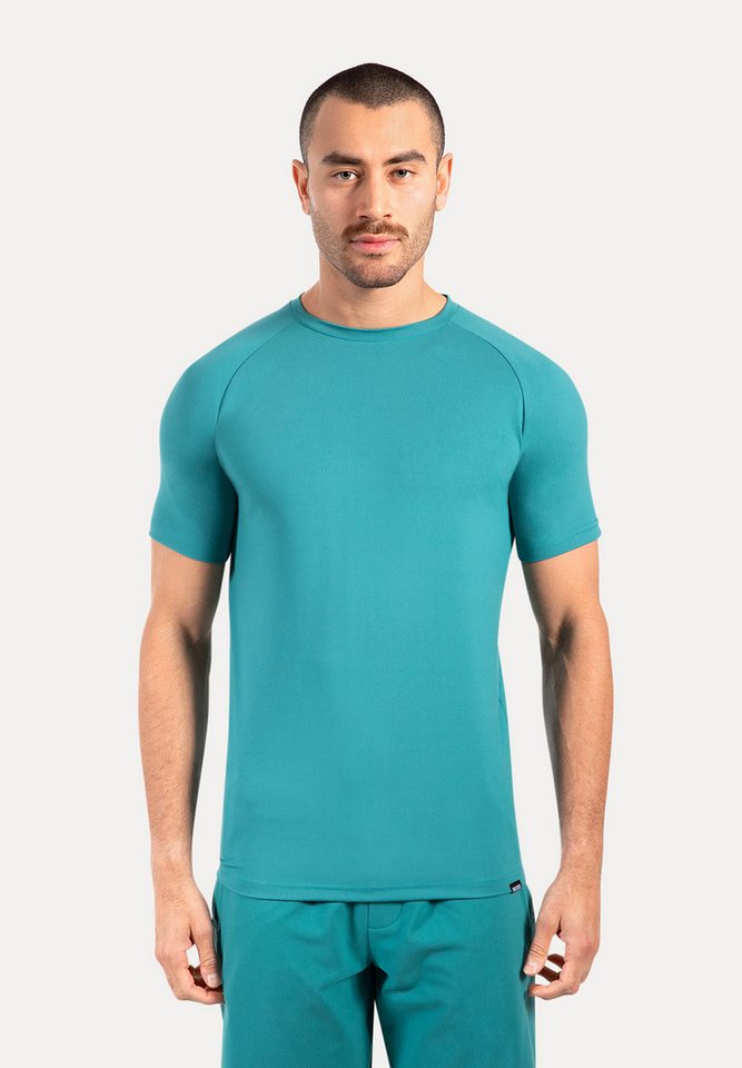 Smilodox T-Shirt Delian, Atmungsaktives Shirt mit 3D Rubber Print, Funktionsshirt mit Raglan-Schnitt Kurzarmshirt Sport Training Freizeit Alltag von Smilodox