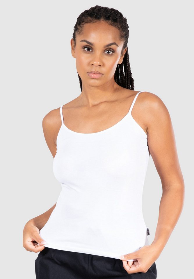 Smilodox Tanktop Modal, Spaghetti Top 3er Set, Slim Fit Tank Top Damen Sommer Atmungsaktive Unterhemden mit Verstellbaren Trägern, Crop Top von Smilodox