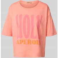 Smith and Soul Boxy Fit T-Shirt mit Statement-Print in Apricot, Größe XL von Smith and Soul
