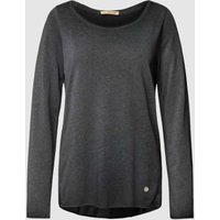 Smith and Soul Longsleeve mit Label-Applikation in Dunkelgrau, Größe S von Smith and Soul