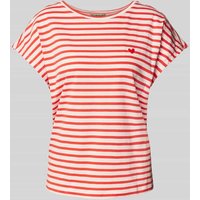 Smith and Soul T-Shirt mit Label-Stitching in Rosa, Größe S von Smith and Soul