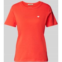 Smith and Soul T-Shirt mit Label-Stitching in Rot, Größe L von Smith and Soul