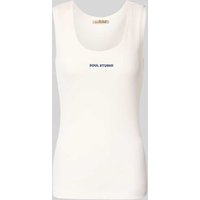 Smith and Soul Tanktop in Ripp-Optik mit Stitching in Weiss, Größe XXL von Smith and Soul