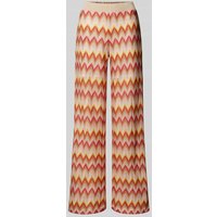Smith and Soul Wide Leg Stoffhose mit Zickzack-Muster in Beige, Größe XS Smith and Soul Wide Leg Stoffhose mit Zickzack-Muster in Beige, Größe XS von Smith and Soul