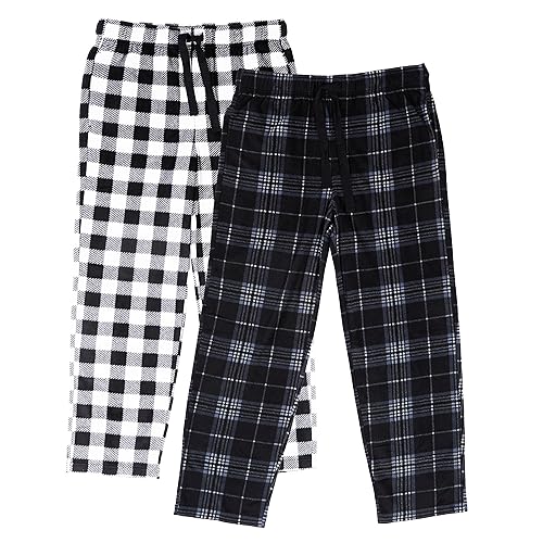 Smith's Workwear Herren-Loungehose aus Fleece, 2er-Pack, Schwarz/Weiß Bundle, XX-Large von Smith's Workwear