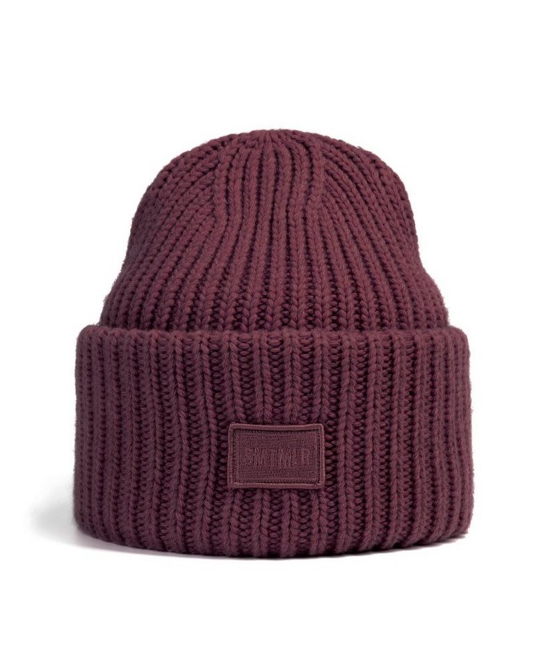 Smith & Miller Baseball Cap Strickmütze (Beanie) Vermilion - Materialmix winerot- 1 Stück von Smith & Miller