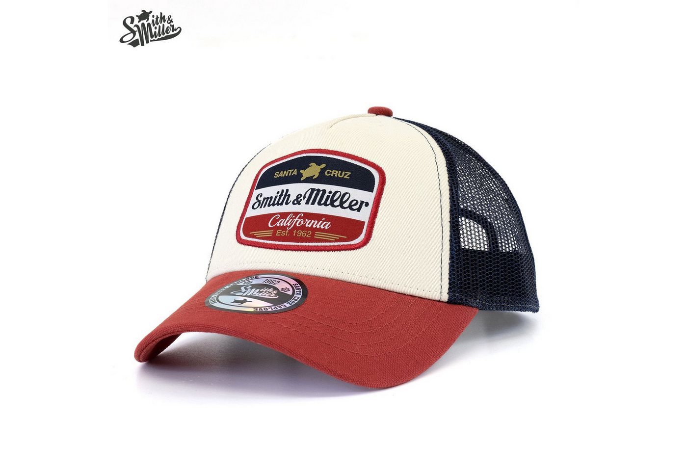 Smith & Miller Trucker Cap Basecap Vicent rot/beige - 1 Stück von Smith & Miller