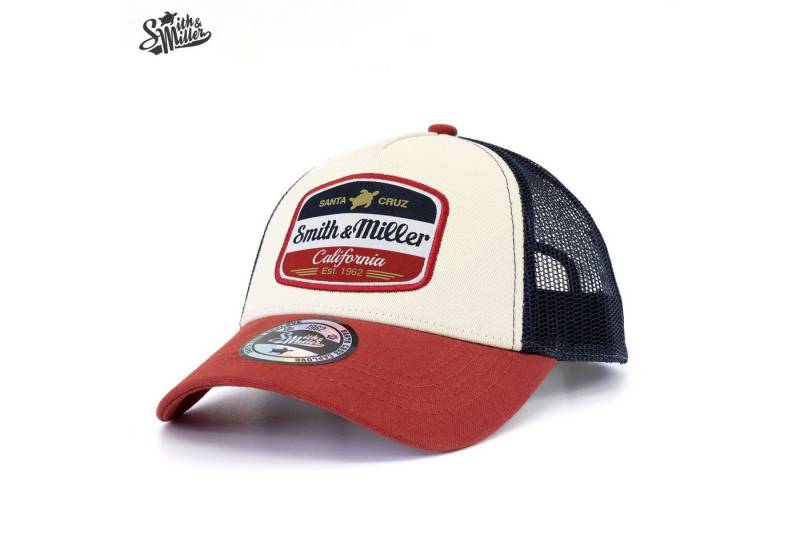 Smith & Miller Trucker Cap Basecap Vicent rot/beige - 1 Stück von Smith & Miller