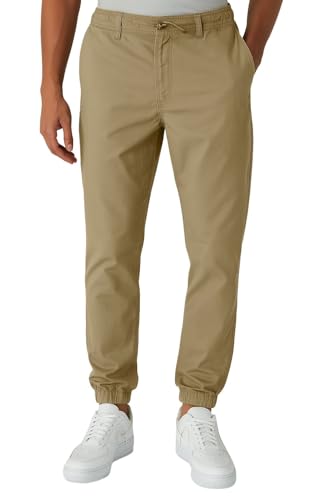 Smith & Solo Chino Hose Herren - Freizeithose Hosen Chinohose Baumwolle Arbeitshosen Männer mit Kordelzug Jogginghose Regul Chinos Lang (Beige, M) von Smith & Solo