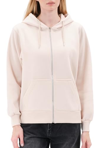 Smith & Solo Hoodie Damen Reißverschluss – Sweatjacke mit Kapuze, Kapuzenpullover, Kapuzenjacke Zippper Herbst Winter (Rosa L) von Smith & Solo