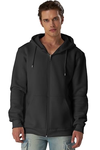 Smith & Solo Hoodie Herren Reißverschluss – Sweatjacke Kapuzenjacke Zipper Kapuzenpullover Hoodies Männer Kapuzenpulli Regular Fit (Anthrazit S) von Smith & Solo